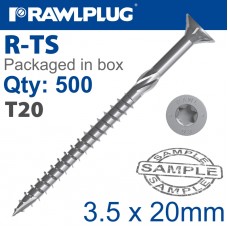 TORX T20 CHIPBOARD SCREW 3.5X20MM X500-BOX